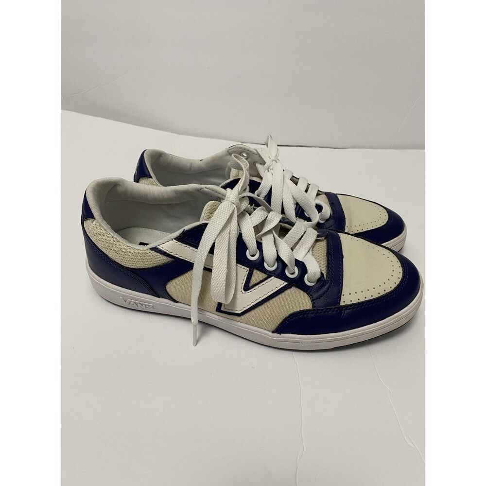 Vans Lowland  Comfy Cush Unisex Navy White Athletic Sneakers Men’s 8.5 Womens 10